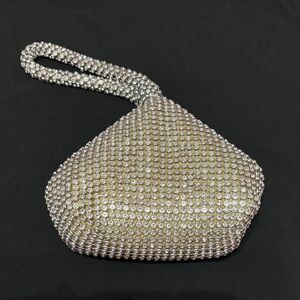 Elegant Rose Gold Crystal Clutch
